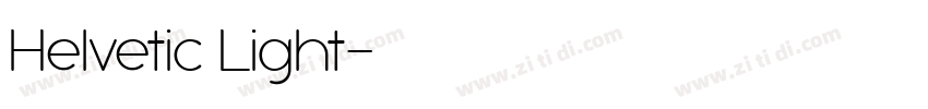 Helvetic Light字体转换